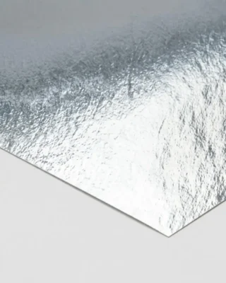 Metallic paper finish for custom boxes