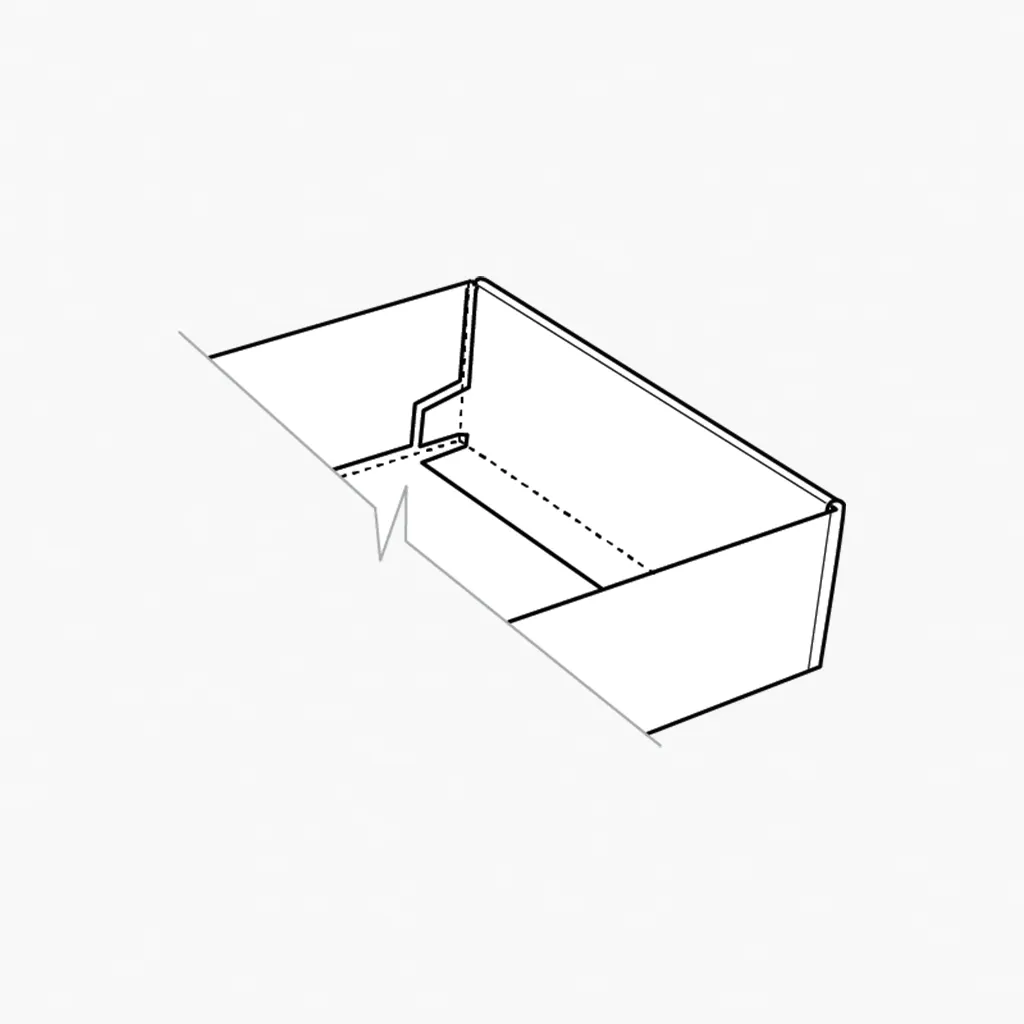 Double glued side wall tray for custom packaging boxes