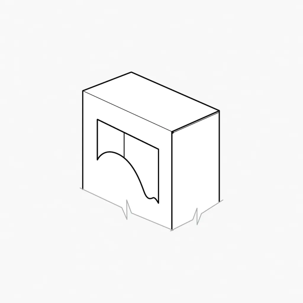 Window cut-out feature for custom boxes